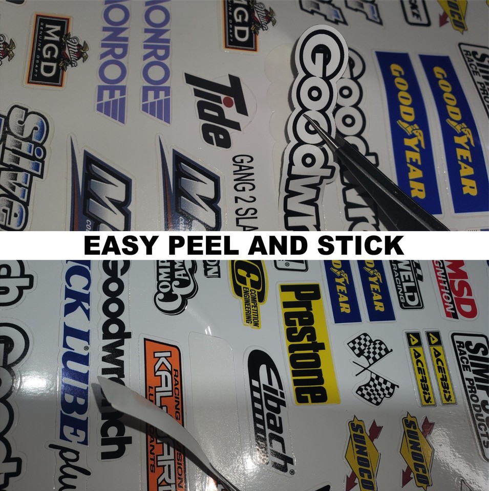 CLEAR VINYL RACING Sticker SHEET 5-BULLET-R/C MODEL Die-cut-Decals1/12 ...