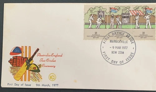 Australia FDC WCS 1977 Australia-England Test Cricket Centenary