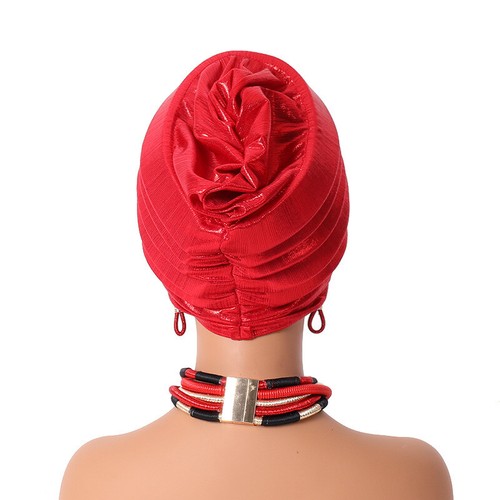 Aso Oke African Headtie Women Wrap Head Caps Turban Islamic Nigerian Headwear - Picture 22 of 32