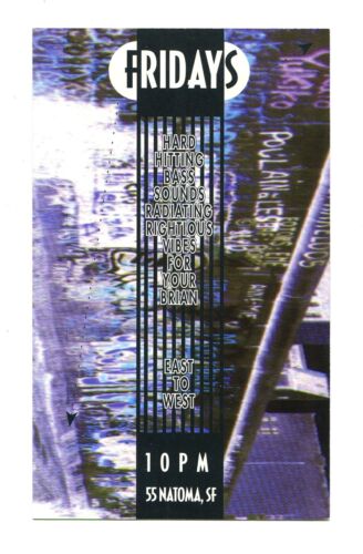 Berlin Fridays 90s San Francisco Rave Flyer Underground Electronic Dance Party - Picture 2 of 2