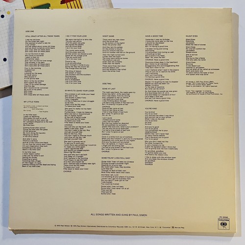 Paul Simon THERE GOES RHYMIN' + STILL CRAZY Vinyl LP Records VG+ - Imagen 2 de 3