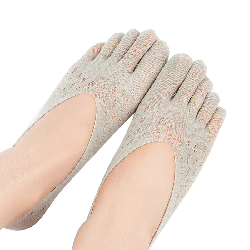 APL Pantofole donna estive sottili invisibili cinque dita calze taglio basso dita ↑