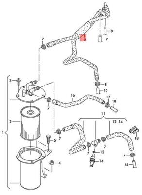 NEW VW SHARAN SYNCRO 4MOTION 7N1 FUEL LINE 7N0130295H ORIGINAL NO DUTY TO  