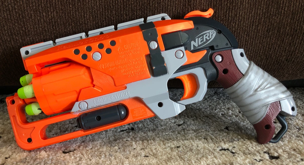 Nerf Zombie Strike Hammershot Blaster with 5 Nerf Zombie Strike Darts 