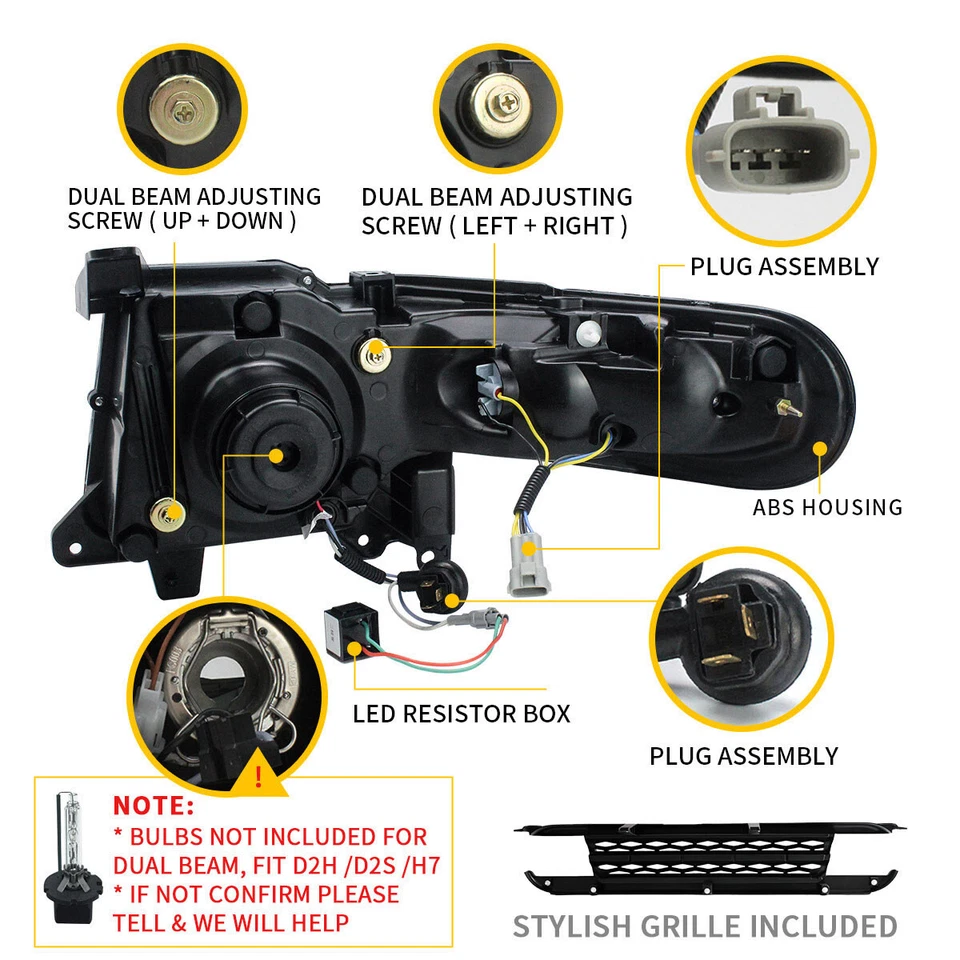 Par de faros LED con rejilla negra VLAND para Toyota Fj Cruiser 2007-2015 2008 Foto 4 de 4