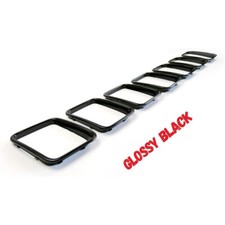 Glossy Black Front Grill Rings Inserts For Grand Cherokee Trackhawk Srt 2017-21