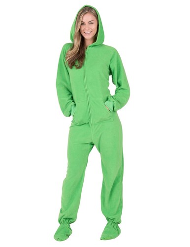 Smaragdgrüner Hoodie Vlies One Piece - Bild 3 von 6