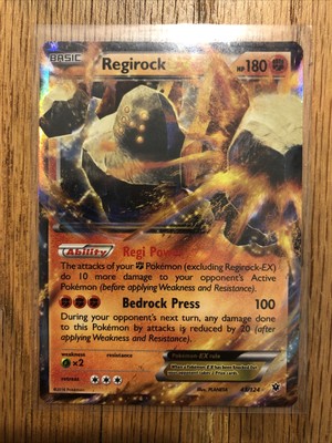 Regirock EX - 43/124 - Ultra Rare NM Pokemon XY Fates Collide | eBay