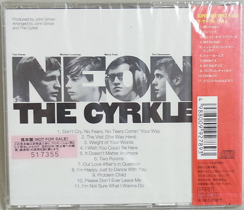 CD セット THE CYRKLE Neon PROMO JAPAN CD SRCS-9278 NEW s8383 | eBay