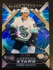 UD 2022-23 BLACK DIAMOND STARS JARED MCANN SP HOCKEY CARD NUMBERED 241/299
