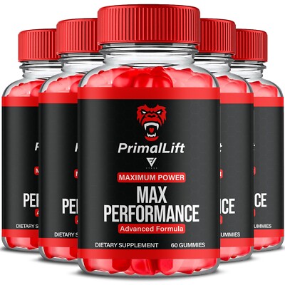 (5 Pack) Primal Lift Gummies PrimalLift Supplement High Drive (300 Gummies)