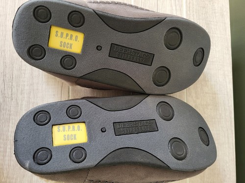 Deer Stags Slipperooz Men's Nordic Slippers Grey Size 8 Men New - Picture 7 of 8