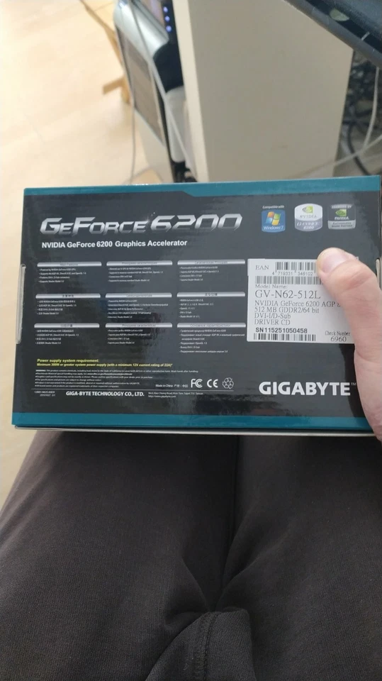 GIGABYTE GEFORCE 6200 512MB GDDR2 LOW PROFILE AGP8X BRAND NEW !!! RARE !!!! - Image 3 of 4