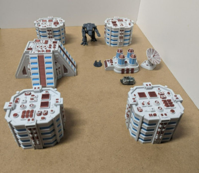 Pre Coloured City Terrain Warhammer Legions Imperialis, Battletech 6-8 mm