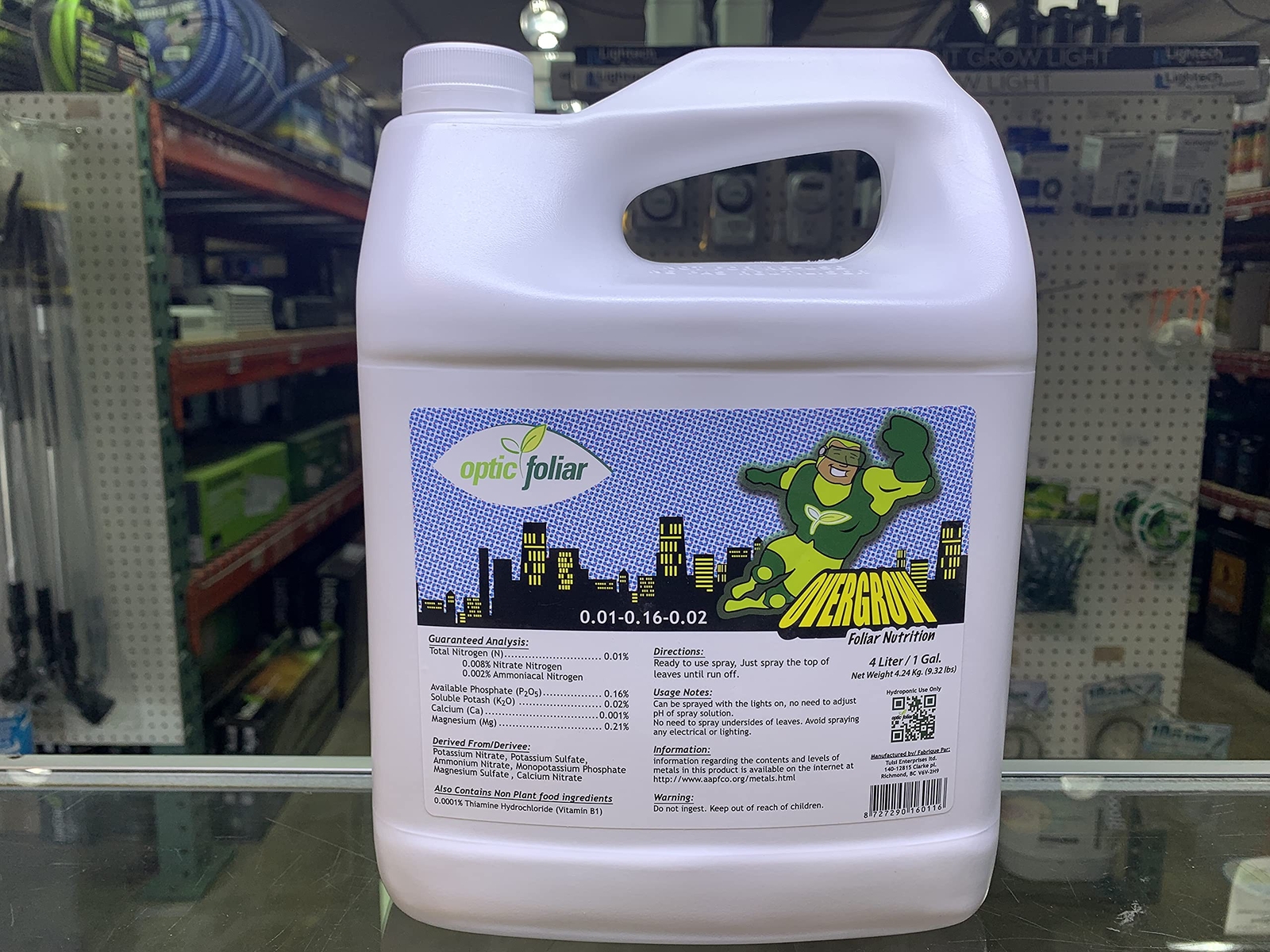 Optic Foliar Over Grow 4 Liter