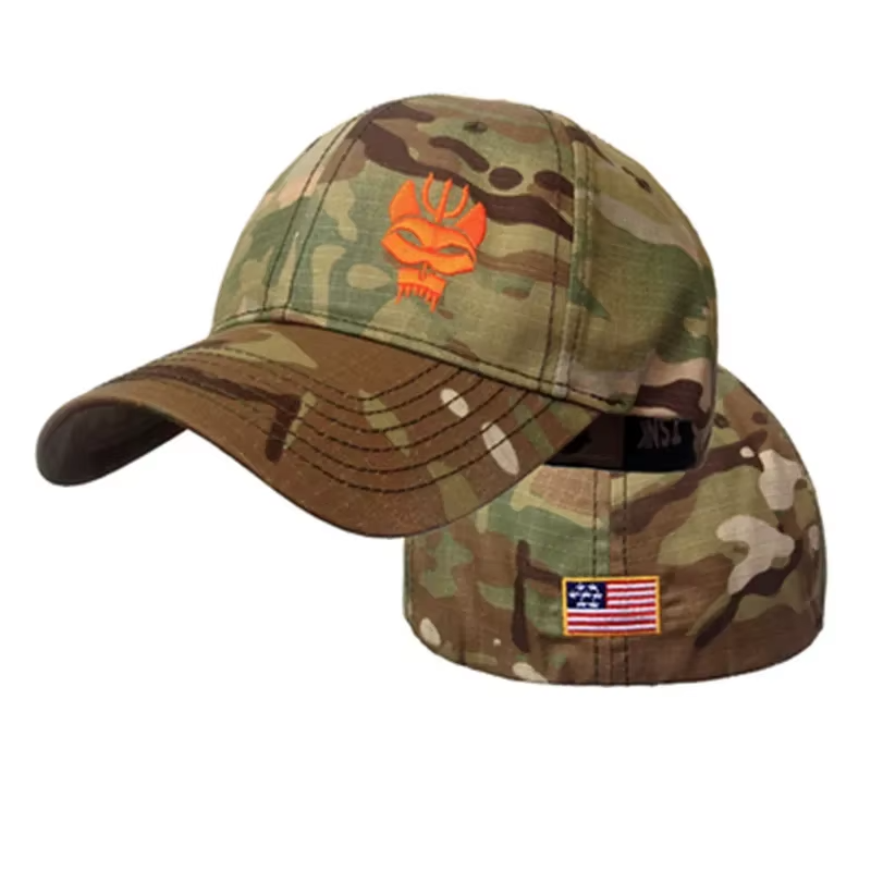 Camouflage Navy Seal Team Flexfit Baseball Cap for Airsoft Gym USA-image