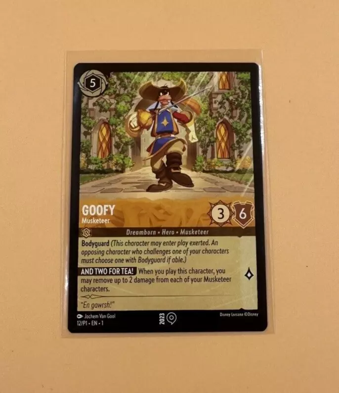 Disney Lorcana TCG Gamescom 2023 Promo Goofy Musketeer 12/P1 EN 1, IN HAND  NM