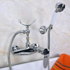 Chrome Brass Single Handle Bathroom Handheld Shower Mixer Faucet Set Tap 2na258