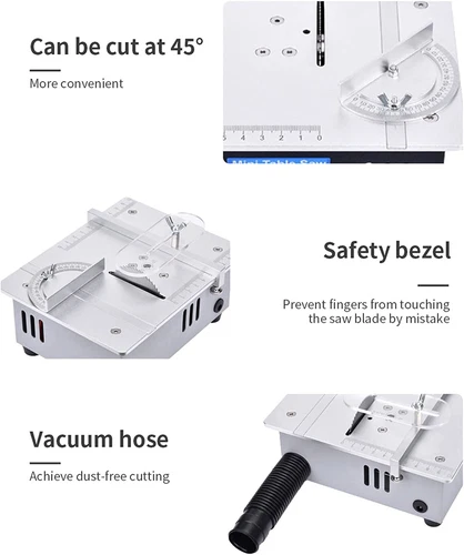 Mini Hobby Table Saw Handmade Woodworking Bench Saw DIY Model Craft Cutting Tool - Picture 13 of 16