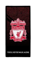 Liverpool FC Official Black & Red Crest Beach Bath Towel YNWA LFC Gift
