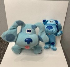 Vintage 1998 Viacom Clues Blue 8   Nanco mini Blue Stuffed Plush Puppy Dog