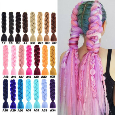 Jumbo Braids Rasta Box Braiding Flechten Haarverlängerung Extensions Ombre Afro,