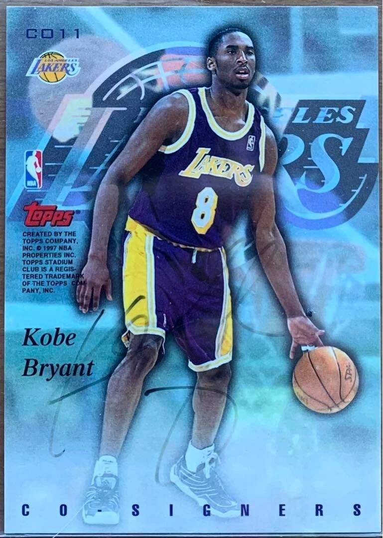 Kobe Bryant Joe Smith 1997 Topps Stadium Club Co-Signers Auto
