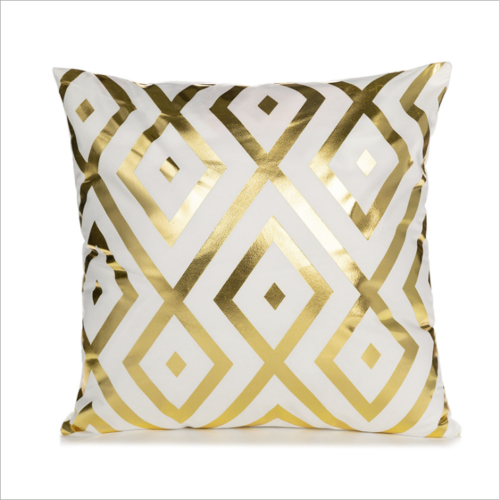 JUFO 18 x18 inch GOLD POLYESTER CUSHION COVER PILLOW CASE HOME SOFA DECOR LUXY - Picture 7 of 19