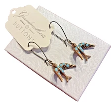 Vintage Grandmother's Buttons Designer Studio Victorian Beaded Pierced Earrings