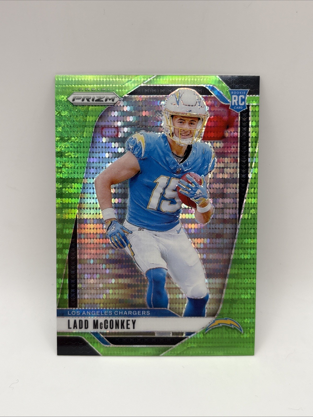 2024 Panini Prizm - Rookies Ladd McConkey #365 Green Prizm (RC)