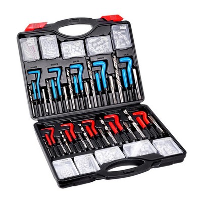338-Piece Helicoil Thread Repair Kit SAE & Metric Thread Insert Tool Set