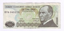 10 turkish Lira 1970(1982) lirasi P193 Kemal Ataturk Turkey bridge FREE SHIPPING