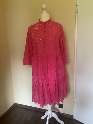 White Label, edles Sommerkleid, Lochstickerei, Pink, Gr. 44-46, Topzustand!