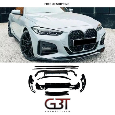 FITS BMW 4 SERIES G22 G23 M PERFORMANCE STYLE BODY KIT GLOSS BLACK 440i MODELS