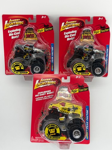 Johnny Lightning Fear Factor Monster Truck Lot MOD Diecast Rare Black