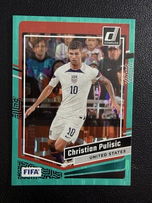 2023-24 Panini Donruss Soccer Christian Pulisic Aqua Numbered 15/199