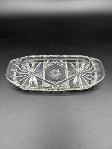 Vintage Butterdose Anchor Hocking vorgeschnitten klar 7,25" ohne Deckel Top Zustand!