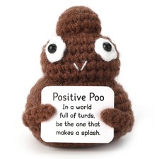 Positive Poo Poop Emotional Support Plush Crochet Nuggets Christmas Funny Gif...