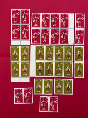 BRD/BUND 1976 Lot Bogenteile Satz 890-891 Europa: Kunsthandwerk, postfrisch - Bild 1 von 2