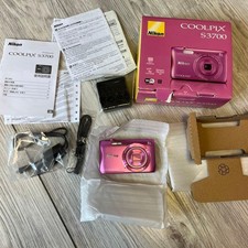 Nikon COOLPIX S3700 Pink Compact Digital Camera Wi-Fi New Unused Japan