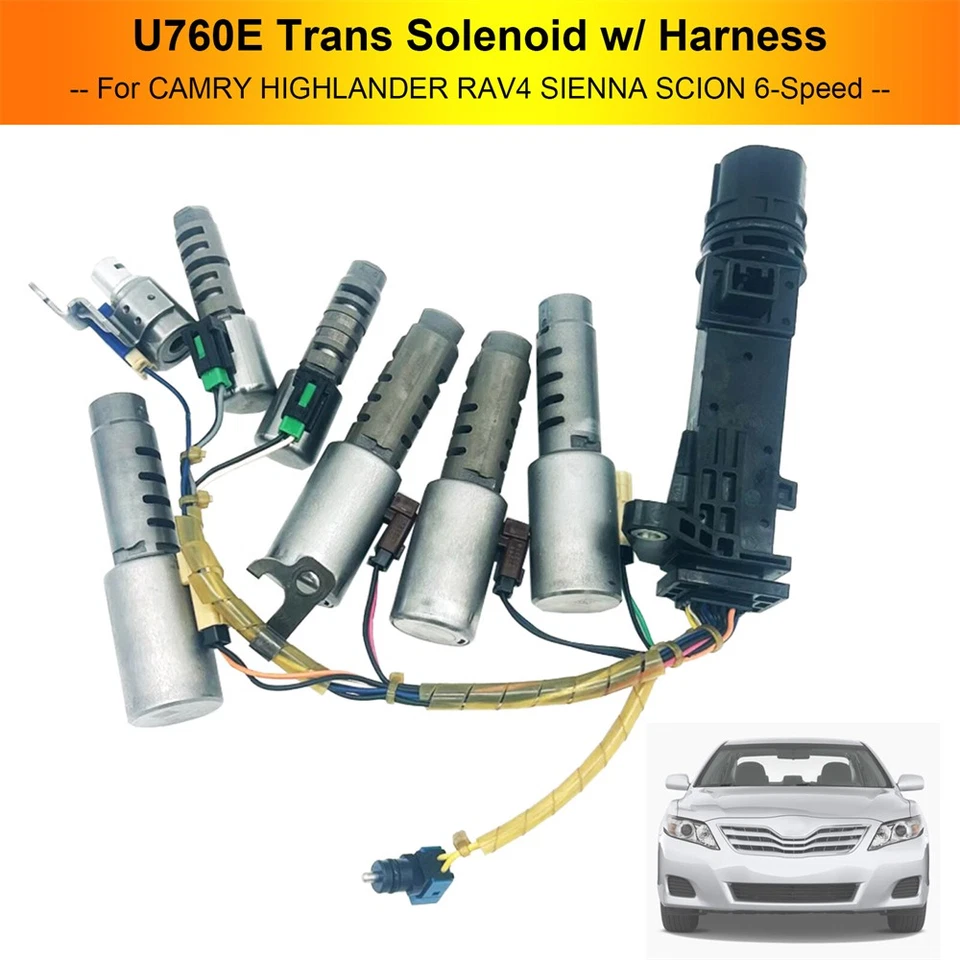 U760E Trans Solenoid w/ Harness For Camry Highlander RAV4 Sienna Scion 6-Speed U - Image 3 of 4