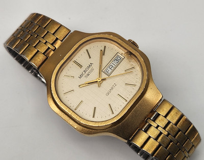 RARE Vintage Men's MICROMA SWISS Watch M.A.036-Y - New Battery.