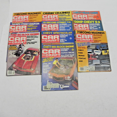 1981 CAR CRAFT MAGAZINE LOT OF 10 ISSUES HOT RODS DRAG RACING PERFORMANCE