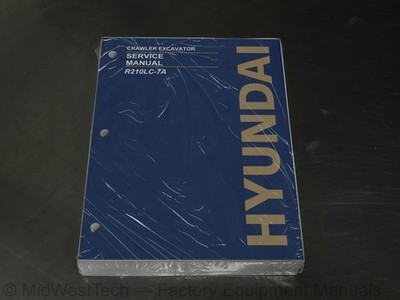 Hyundai R210LC-7A Crawler Excavator Service Manual Repair Shop Book
