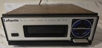 Vintage Lafayette RK-88 8-Track Stereo Playback Tape Deck Tested Powers On