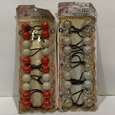 Bead Knocker ponytail Holders 2 Pkgs 10 each pack Vintage Tara Twin READ