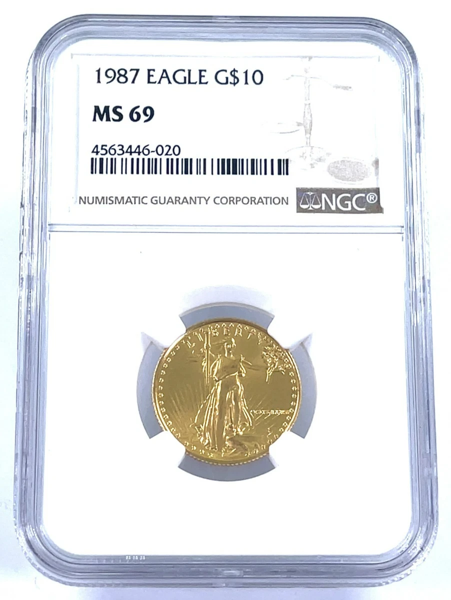 1987 U.S. Mint American Eagle 1/4 oz Oro Grado MS69 NGC