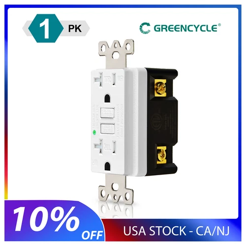 GFI Outlet 20 Amp GFCI Receptacle Tamper-Resistant TR WR for Bathroom Kitchen US
