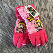 Nintendo Super Mario Snow Gloves Girls Size Small/Medium Pink