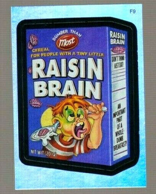 2006 Topps Wacky Packages All New Series 3 (ANS3) ''RAISIN BRAIN'' F9 Foil Sticker